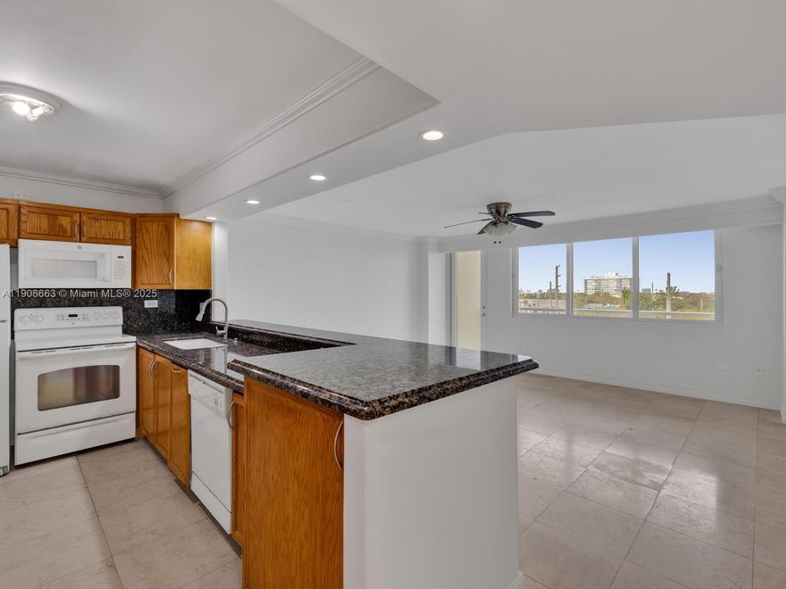 Welcome to The Skyline Flat! This spacious and bright 1-bedroom/2-bathroom condo features new hurricane impact windows and doors, gorgeous and neutral tile floors throughout, and a roomy open kitchen with breakfast bar and washer-dryer combo. The large bedroom boasts double closets, while both bathrooms offer granite countertops and great storage. Enjoy breathtaking city and sunset views from the spacious balcony, and relax by the newly remodeled pool and sundeck overlooking the beach. Other amenities include a large remodeled gym, several social rooms, and excellent on-site security. You’ll also enjoy easy access to plenty of North Beach hotspot dining and shopping options. Complete with a new A/C, this unit is perfect for those seeking style, comfort, and convenience. Available Jan. 1!