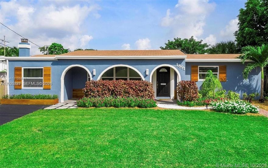 MOVE-IN READY! Turn-key 4-bedroom, 2-bathroom home with POOL and OCEAN ACCESS in the desirable Royal Palm Acres. This beautiful home features a split floor plan, hardwood flooring, spacious living and dining areas, newer AC, an 8/9-year-old roof, stainless steel appliances, and a stunning kitchen with real wood cabinetry and a serving window overlooking the pool and water. The backyard offers a large pool with a screened-in porch, beautiful landscaping and ocean access. Park your boat or RV! Conveniently located near shopping, highways, parks, and just minutes from the beach. COME MAKE IT YOURS TODAY!