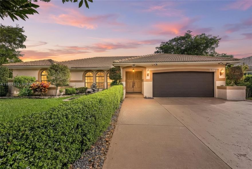 Welcome To This Upgraded 4-Bedroom, 3-Bath Pool Home Located In Prestigious Hidden Hammocks Coral Springs This Home Features An Expanded Driveway. A Bright, Open Layout With Living (Theatre), Dining & Family Rooms. Newer Laminate Flooring, Vaulted Ceilings, And Recessed Lighting Carry Throughout The Main Living Areas. Updated Kitchen Features Quartz Countertops, A Large Center Island, White Wood Cabinetry, And Black Stainless Appliances. New Roof 2017. Updated Electric Panel. Impact Sliding Door & Garage Door. Large Primary Suite Has 2 Closets, Crown Molding, And Overlooks Pool And Patio. En-Suite Bath Is Updated W/ 2 Vanities And Large Shower. Another Large Bedroom Has A Walk-In Closet And Updated En-Suite Bath Which Is Great For Company Or In-Laws. 2 Other Guest Bedrooms Share An Updated Hall Cabana Bath. This Backyard Oasis Is Perfect For Entertaining With A Covered Patio, Screened In Salt Water Pool, And Spa. Outdoor Kitchen With Built-In BBQ, Fridge, Sink, TV, And More. Wood Deck. Greenhouse & Fruit Trees. This House Features A Water Softener & Solar Panels For Low Electric Bill At No Additional Cost. Best Of All Low HOA ($44 Per Month) No Approval Process. Minutes From Parks, The Promenade Shopping, Dining & Theater. Close To Sawgrass Expressway And Turnpike. Too Many Upgrades To Mention. This One Will Not Last.