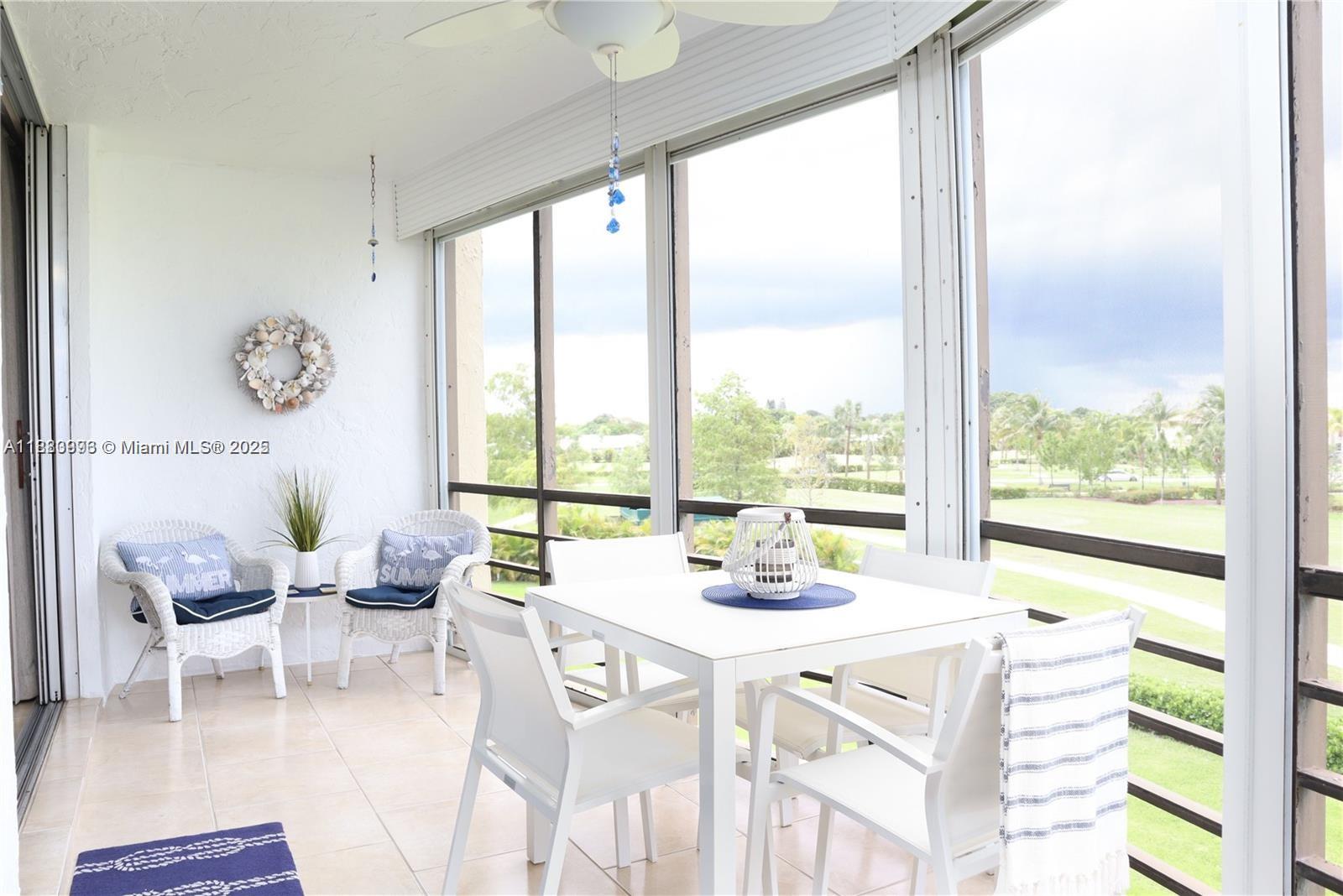 FURNISHED !!! Come live the active Florida lifestyle at Barwood 55+. Modern & Charming 2 bedroom, 2 bathroom condo with an abundance of natural light. Perfect for entertaining with an open floorplan, a dining room, a living room, and a spacious screened-in patio. The chef's kitchen features plenty of counter space, a breakfast nook, and a passthrough to the dining room. Master retreat with a slider to the balcony and an en-suite bath. Enjoy a quiet dinner or a card game with friends on the oversized screened-in balcony. Barwood boasts first-class amenities that include a clubhouse, a resort-style pool, shuffleboard, and tennis courts. This community offers many clubs and activities for your enjoyment. Located close to shopping, dining, entertainment, major highways, and airports.