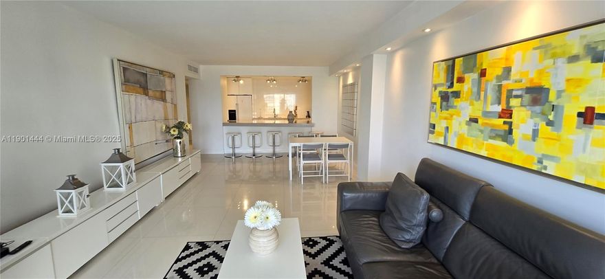 WIDE OPEN VIEWS, ENDLESS SUNSETS. This stunning, spacious condo in Sunny Isles Beach features a generous floor plan with 1 bedroom and 1.5 baths. Located across the Beach, this unit boasts a beautifully designed open kitchen with newer appliances and white granite countertops. Enjoy a range of amenities, a large pool, a state-of-the-art fitness center, a 24-hour attended lobby, a lighted tennis court, valet service, garage parking, a business center with internet access, a large club room, and a BBQ area, among others. TV cable and internet are included. Situated in a highly desirable location, you'll have easy access to world-class shopping, dining, and entertainment options. *FAST APPROVAL MOVE-IN READY. AVAILABLE DEC 19TH. 2025