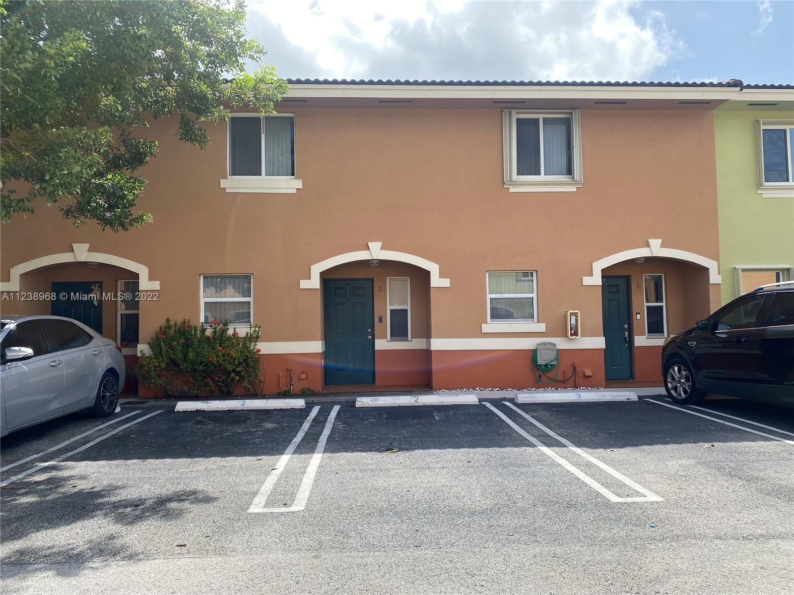2 bedroom, 2 1/2 bath close to Miami International Airport. This unit comes with a patio in the back, 2 assigned parking spots and washer/dryer in unit. Lease is subject to HOA approval. $100 fee for background check. Per HOA rules: minimum rental period is 1 year and no pets. Agent is the owner. Owner occupied.