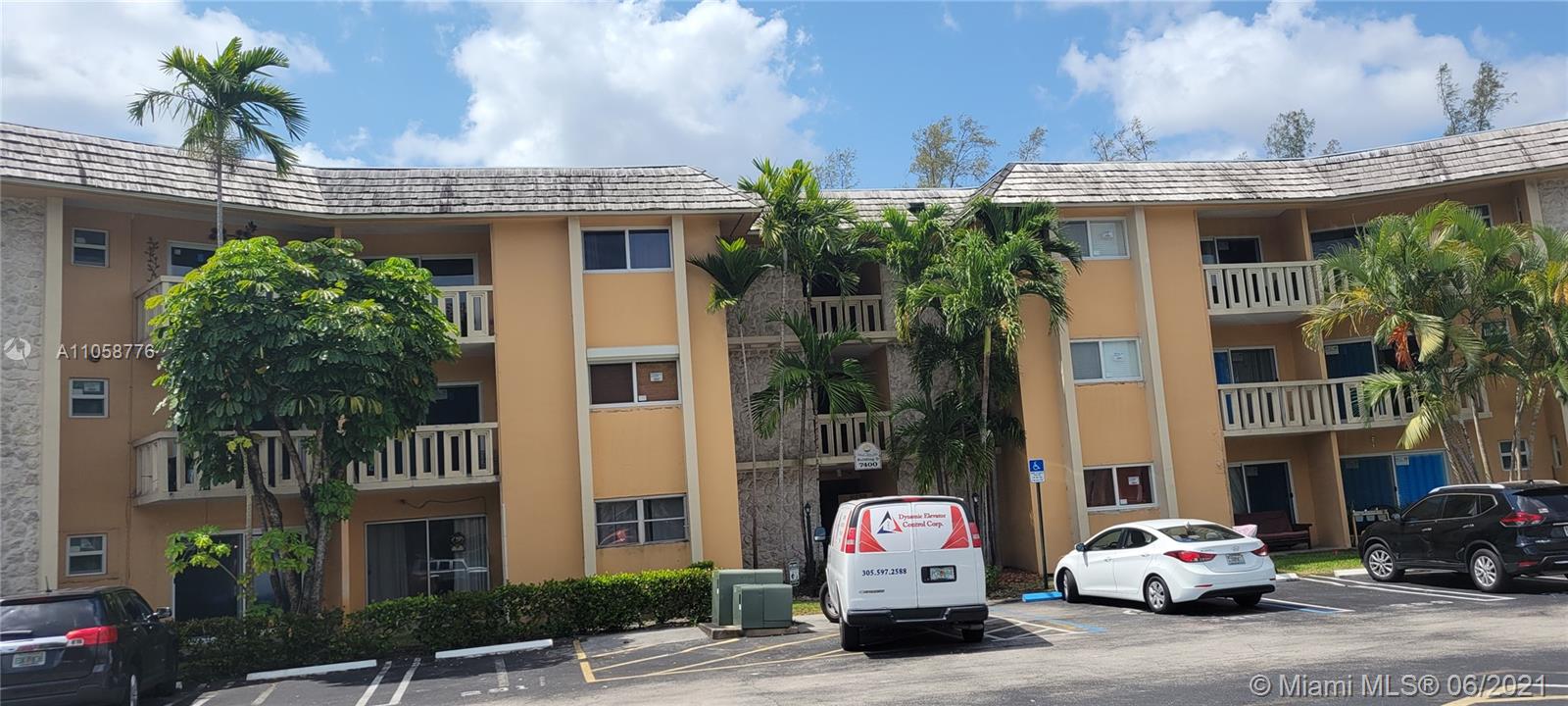 Beautiful 3rd floor corner unit. Heart of Miami-Lakes, Concrete Roof. A view of the Shula's Golf course. Big Balcony. Updated kitchen. Updated A/C system. Remodeled bathrooms, Tiled throughout. Washer and Dryer in unit. Walk-in Closet. Easy to show it.