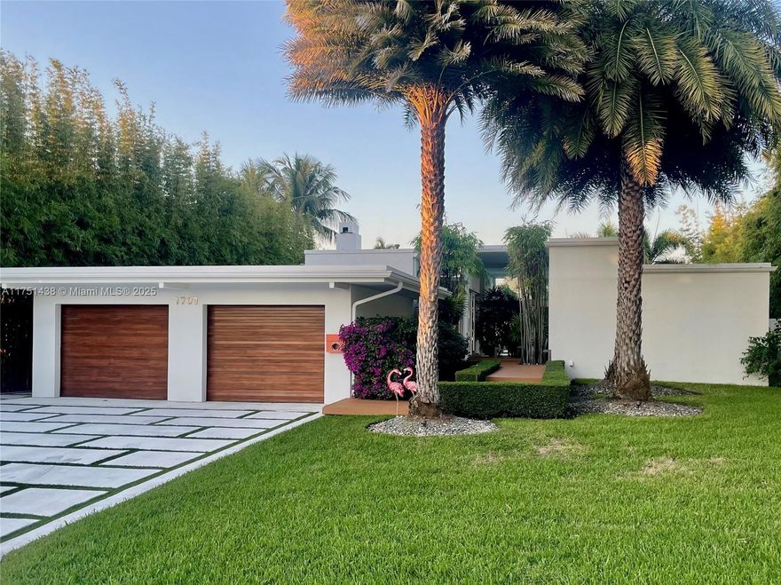 This charming one story waterfront fully renovated home situated in Rio Vista neighborhood is a rare find! Meticulously maintained with an airy comfortable vibe, this quiet abode has incredible natural lighting from the floor to ceiling glass, vaulted ceilings and multiple skylights scattered throughout. The split floor plan includes an Open kitchen w/2 dining areas, a fireplace, & 2 living areas surrounded by lush landscaping and a 2 car garage. Several accesses open to the private patio area where you will find separate seating areas, an inviting pool & the 75' dock is located on a wide canal w/direct ocean access. Amazing location–close to the ocean, Las Olas, 17th St. shops & more. 7 minutes to the airport or I-95. Bring your boat and suitcase to relax and enjoy! A pleasure to show!--