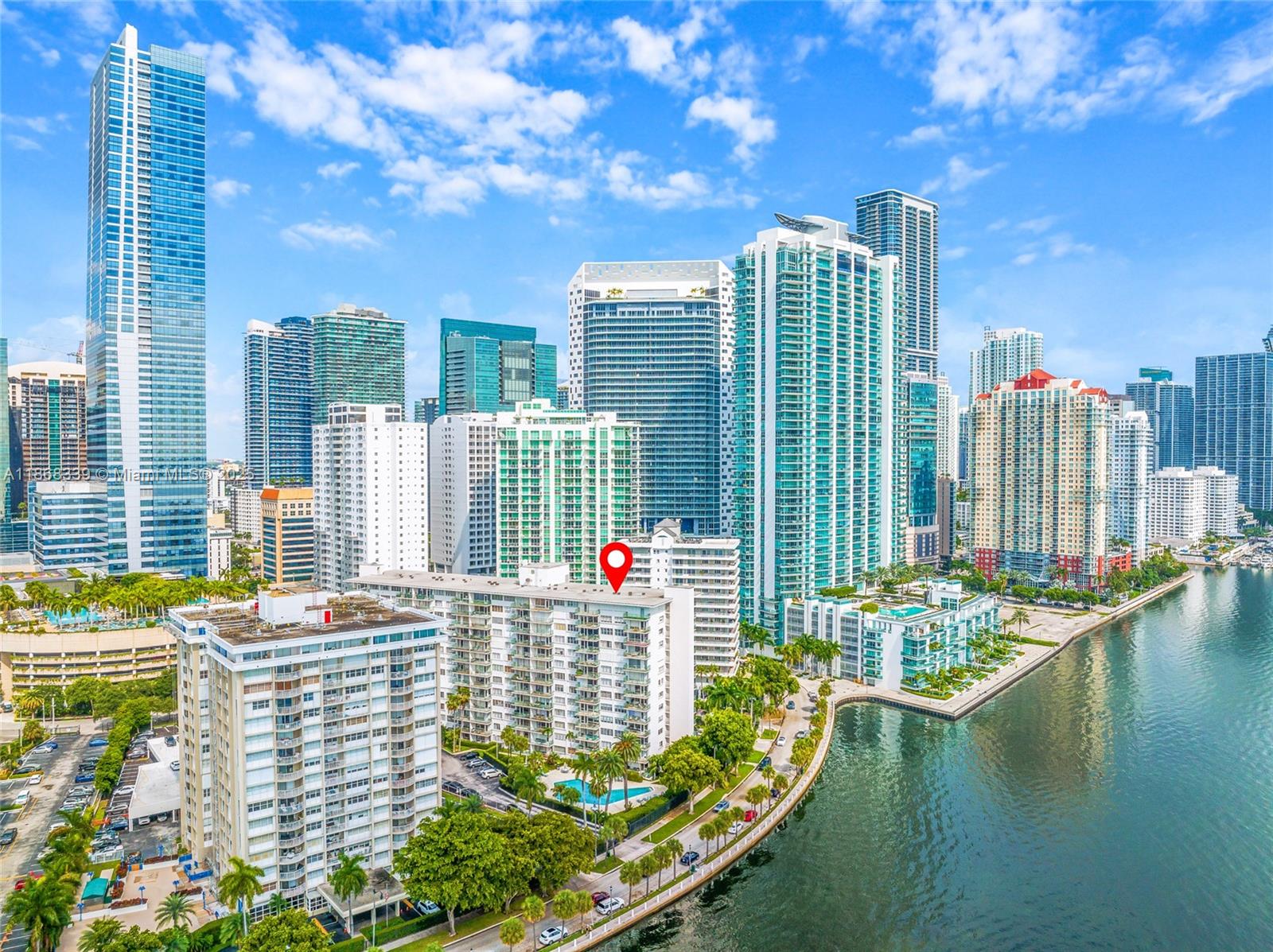 Soothing Bay and city views from this apartment nestled in the quiet area of Brickell Bay Drive… Spacious unit with great closets and storage built-ins space. Tasteful updated unit including washer & dryer and accordion hurricane shutters. walking distance to the Metro, restaurants, shopping and much more. Building has reserves