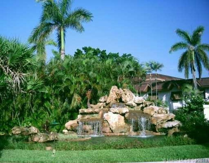 Beautiful condo located behind waterfall overlooking treetops! Living room with laminated blonde floors. Bedroom with new marble like tiles. Petal sink in bathroom. Unfurnished or furnished available! Only rental in complex on almost 10 acres of tropical gardens! Amenities galore! Walk to Dadeland, Metro Rail, Wholefoods. You don't need a car living here!