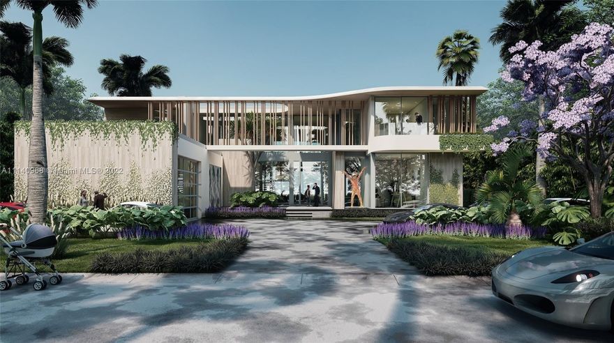 Coming Soon! A Contemporary Estate in Guard Gated Normandy Shores, is an ultra-luxe, Jewel Box offering unparalleled views, scale, and amenities for futural living on close to a half acre.  The 9,000 square-foot, 6-bedroom, 8-bathroom estate is filled with distinctive amenities, world-class materials, and bespoke decorative elements. An architectural masterpiece from start to finish, the residence also boasts white oak and limestone floors, architectural concrete walls, Lutron lighting and shade systems, a Savant smart home system . Award Winning Thamann Architects designed a space that is at once incredibly glamorous, modern, and inviting. Price is for lot and permitted plans only.