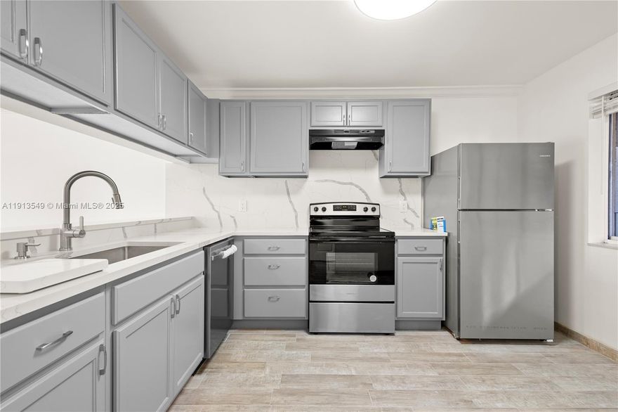 Beautifully updated 2BD/2BA condo with 1,350 sq ft, open layout, tile floors, and serene lake view. Features new cabinets, quartz countertops, updated appliances, and fresh paint. Peaceful gated community with pools, clubhouse, tennis, and fitness center. Building recently painted, elevators replaced, and upgraded security cameras. Water, trash, and basic cable included. No rentals first 2 years. SELLER CONTRIBUTING TO CLOSING COSTS.