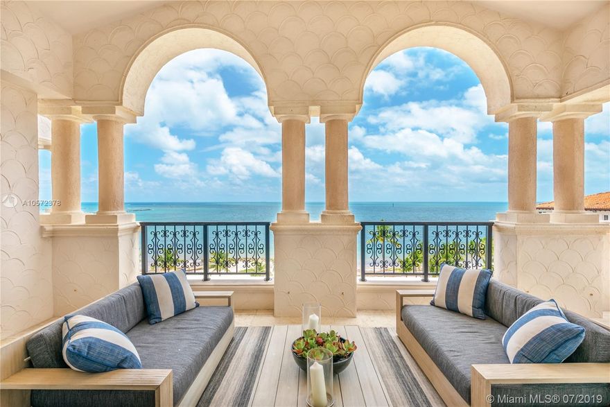 OCEANSIDE Top Floor 4 Bedroom 3.5 Baths, corner unit has full renovation with Italian wide plank oak flooring and moldings throughout. Italian kitchen with Gaggenau appliances, all marble bathrooms, designed by acclaimed European designer. Spacious Open concept floorplan. New hurricane impact windows and sliding doors.