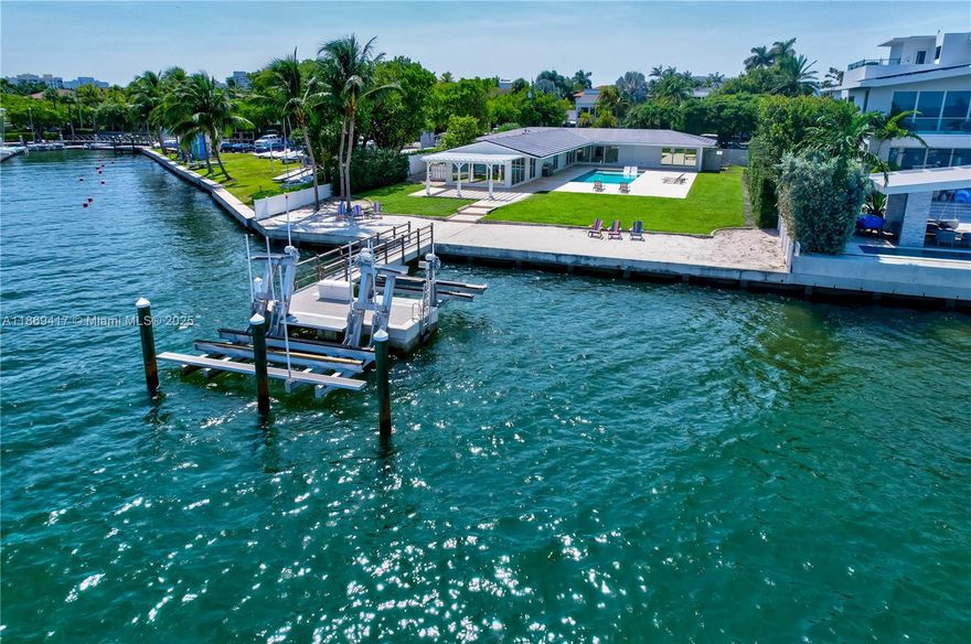 Breathtaking skyline views of Miami while enjoying the saltwater pool or relaxing on your own private man-made beach. Inside, elegant marble floors, expansive impact glass windows, and an open-concept kitchen create a bright and sophisticated living space. Each of the four bedrooms offers its own en-suite bath for the ultimate in privacy and comfort. A spacious two-car garage completes the home.

From your backyard directly into the water—perfect for boating, kayaking, or paddleboarding. This Key Biscayne jewel blends elegance, comfort, and prime location, offering the ultimate island lifestyle.

Currently rented until December 1, 2025.