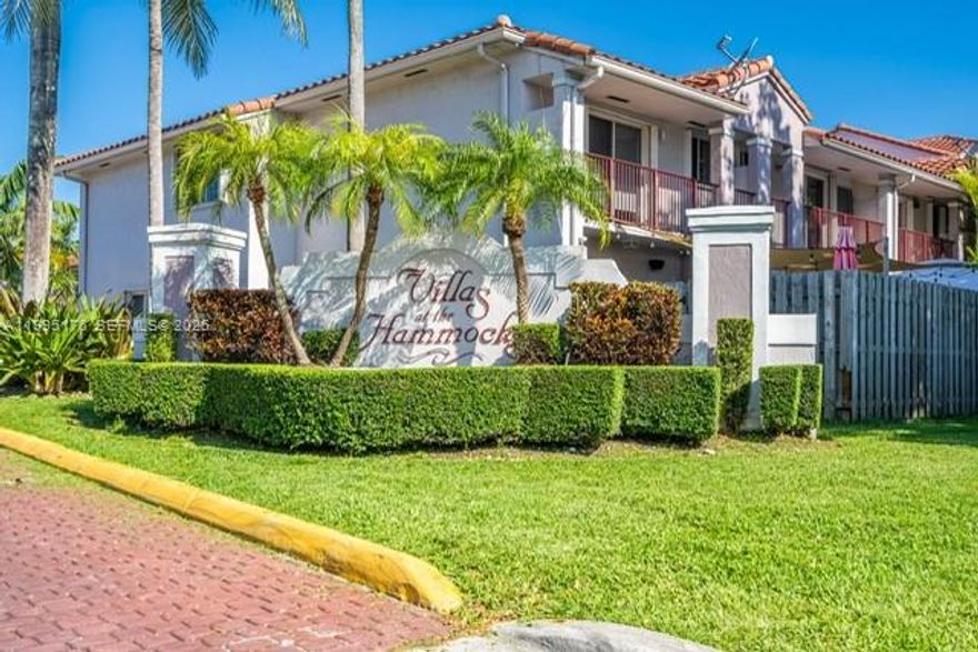 This beautifully remodeled, two-story home in the desirable Hammocks neighborhood offers 3 bedrooms and 2.5 bathrooms, plus a versatile den easily converted into a 4th bedroom. The interior features modern updates throughout, while the fenced patio and open balconies provide perfect private retreats. Includes a 1-car garage and additional 2-car driveway. Residents enjoy access to a premier clubhouse with a pool, gym, and playground. Move-in ready and ideally located within walking distance of shopping, dining, and top-rated schools.