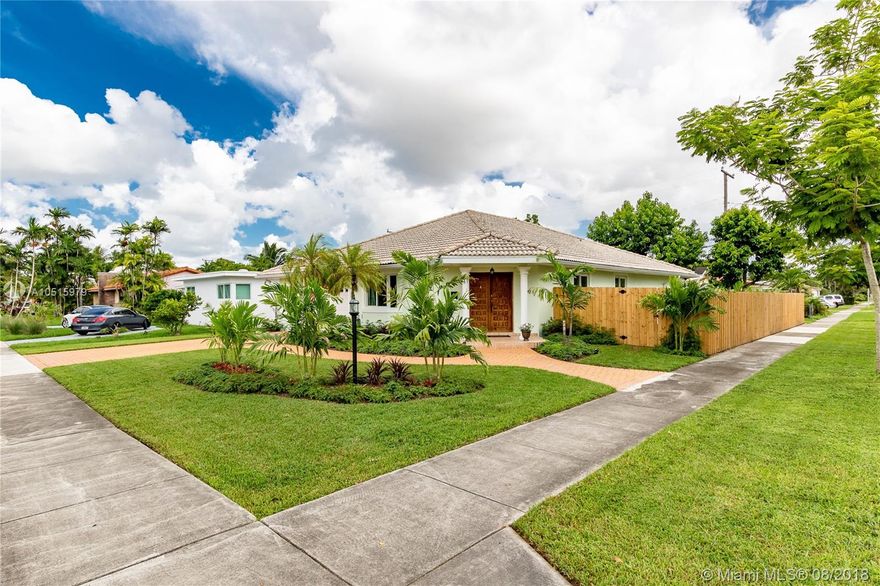 REPRICED!!A rare oppty to own a 1995 modern-built 3/3 home in move-in condition in Miami Springs. A corner lot w/nat light, spacious open floor plan w/vaulted ceilings, energy efficient impact windows & doors. Indoor/outdoor living w/large picture windows & French doors lead to prof landscaped yard, offers privacy & fruit trees. Large master bedroom w/patio access & his & hers walk-in closets, a2nd masterw/bath & large fam room to enjoy Includes a 2car garage, new waterheater,fence&ext paint. Miami Springs, Minutes from Wynwood, Brickell,Gables & Mia Bch easy access to 112 & 836. A small town within Miami-Dade County. Walk to the dog park, commty pool, grocery,rest, library, Farmers Mkt .Bike,walk on paved  trails. Enjoy Golf in our community owned golf course. Discover Miami Springs!
