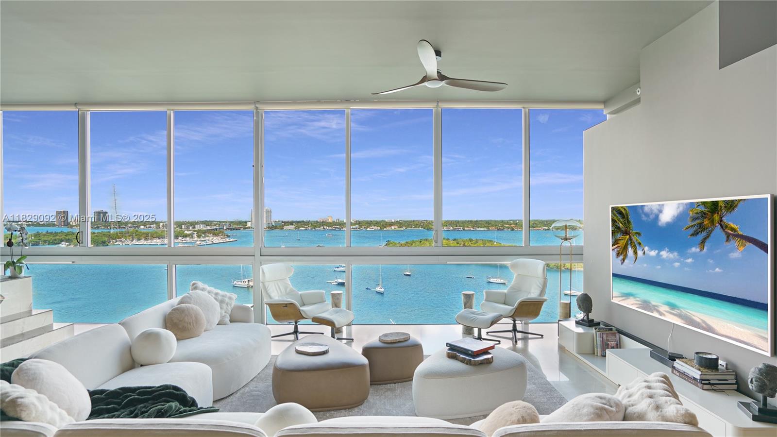 GORGEOUS FULLY FURNISHED AND RENOVATED 2/2 WATERFRONT DREAM LOFT! DIRECT BAY VIEWS, DOLPHIN WATCHING, AMAZING SUNSETS, & the MIAMI SKYLINE. 1815sf. OPEN DESIGNER KITCHEN, 11' CEILINGS, FLOOR TO CEILING & WALL TO WALL WINDOWS with motorized shades, marble floors throughout. 2 PARKING SPACES & guest parking. GREAT BOUTIQUE bldg. SECURE entry, ELECTRIC car charging stations, ROOFTOP HEATED POOL & HOT TUB, fully equipped GYM, & BAY FRONT walkway with BBQ area. No Pets. FALL IN LOVE with this HARBOR ISLAND GEM!