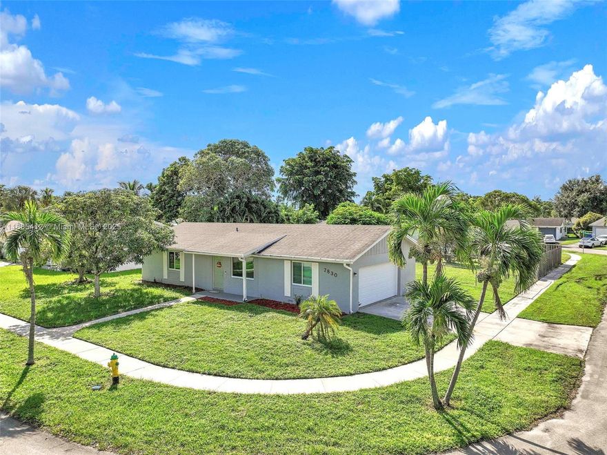 BRING ALL OFFERS!! Beautifully updated home on a LARGE CORNER LOT w/huge private fenced yard & plenty of room for a pool! Major upgrades: NEW ROOF (2020), IMPACT WINDOWS/DOORS (2025), S.S. APPLIANCES (2025), A/C (2023), & EXTERIOR ELECTRICAL PANEL (2025). Inside, the open-concept showcases a modern kitchen w/island, white shaker cabinets & Quartz countertops. Both oversized bedroom suites feature walk-in closets & bathrooms, while the oversized 2-car garage offers the option to convert additional living space or 3rd bedroom if desired. Filled with natural light, this home is designed for comfort & style. Enjoy sidewalks & street lights throughout the neighborhood, perfect for walks any time of day. NO HOA! Close to parks, shopping, & dining. This home truly has it all! MUST SEE TODAY!!