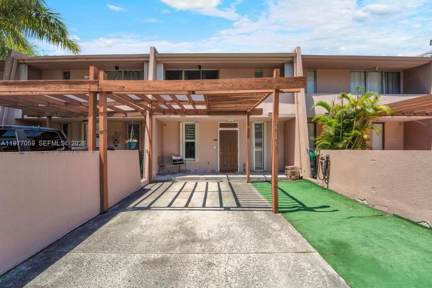 Spacious 2BR/2.5BA townhouse located in the desirable Kendale Lakes area. This two-story home features laminate flooring throughout, renovated kitchen, updated bathrooms, and generously sized bedrooms with walk-in closets and private balcony. Enjoy a quiet cul-de-sac location with beautiful lake views and access to a scenic walking/bike path near Miccosukee Golf & Country Club. Property offers front and backyard space with low-maintenance turf and ample natural light. Conveniently located near shopping, dining, and major roadways. Easy to show.