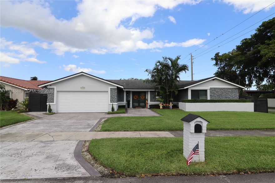 The home at 12001 SW 97th Terrace, Miami, FL 33186 has a living area of 2,016 sq. ft and and adjusted area of 2,384 sq. ft. It is a single-family residence featuring 3 bedrooms and 2 bathrooms. Built in 1979, it sits on a large corner 9,138 sq. ft lot in the Kendall area. Recent updates include a roof replacement in 2015, impact windows and garage doors, a remodeled kitchen with new appliances, a newer A/C system, and renovated bathrooms. The home is situated in a desirable area, close to top-rated schools such as Devon Aire K-8 Center and Arvida Middle School, making it ideal for families with school-aged children. The property is also well-connected, located near shopping centers, expressways and local amenities