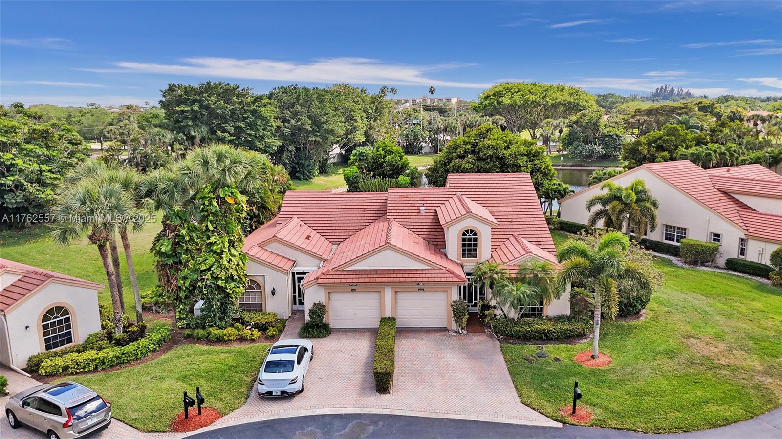 FHA & VA APPROVED – LOW DOWN PAYMENT! Best-priced villa in Emerald Pointe on an oversized pie-shaped lot in a quiet cul-de-sac with magnificent unobstructed lake & fountain views.This 2-bed, 2-bath home offers 1,735 sqft under AC, including an enclosed Florida room. Features a new roof (re-decked in 2023), AC (2020), water heater (2020), brand-new SS appliances & whole-house generator.New laminate flooring in the main bedroom & new carpet in the second,spacious laundry room under AC & 1-car garage 55+ community with tennis, pickleball, pool, gym & clubhouse. HOA includes, roof repairs & maintenance,exterior insurance,water, cable, internet,lawn care,security,exterior paint and repairs,alarm service.This home is priced below its appraised value, presenting an exceptional buying opportunity!