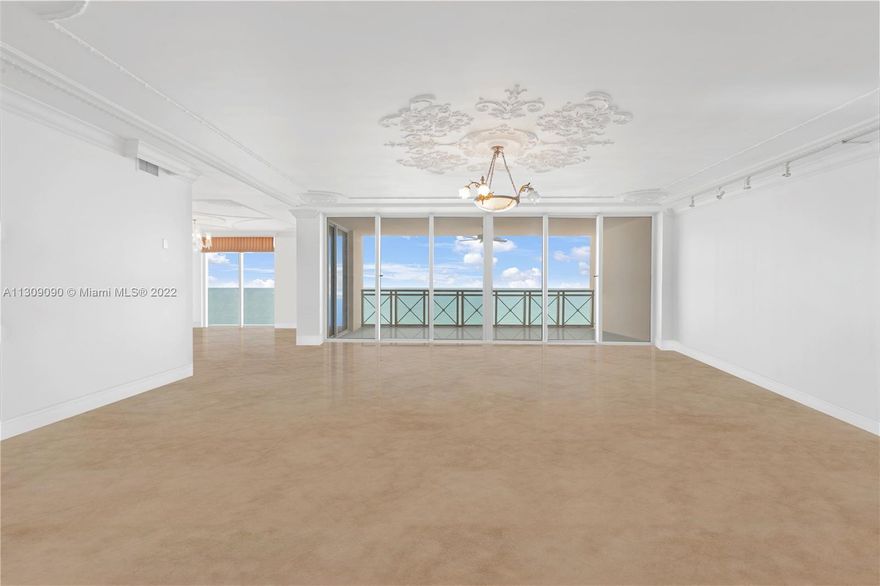 Spectacular corner unit at the exclusive Grand Bay Residences in Key Biscayne. Sought after & rarely available NE corner with direct beach & ocean views as well as skyline views. 3 balconies offering the perfect setting to enjoy sunrises & ocean breezes. Private elevator access to unit with foyer entry. Large living & entertaining areas. 3 ensuite bedrooms+staff quarters. 5.5 baths. Grand master suite with 2 baths & separate walk-in closets. Office/Den with custom millwork. Marble floors. Ample storage & service entry to laundry/utility. 2 Storage Lockers. Assigned Parking 342 & 340 offer a total of 4 tandem parking spaces. Grand Bay offers resort style living & amenities - private beach access, beach chair/umbrella service, pool, gym, valet, 24 hour doorman & adjacent to the Ritz Carlton.