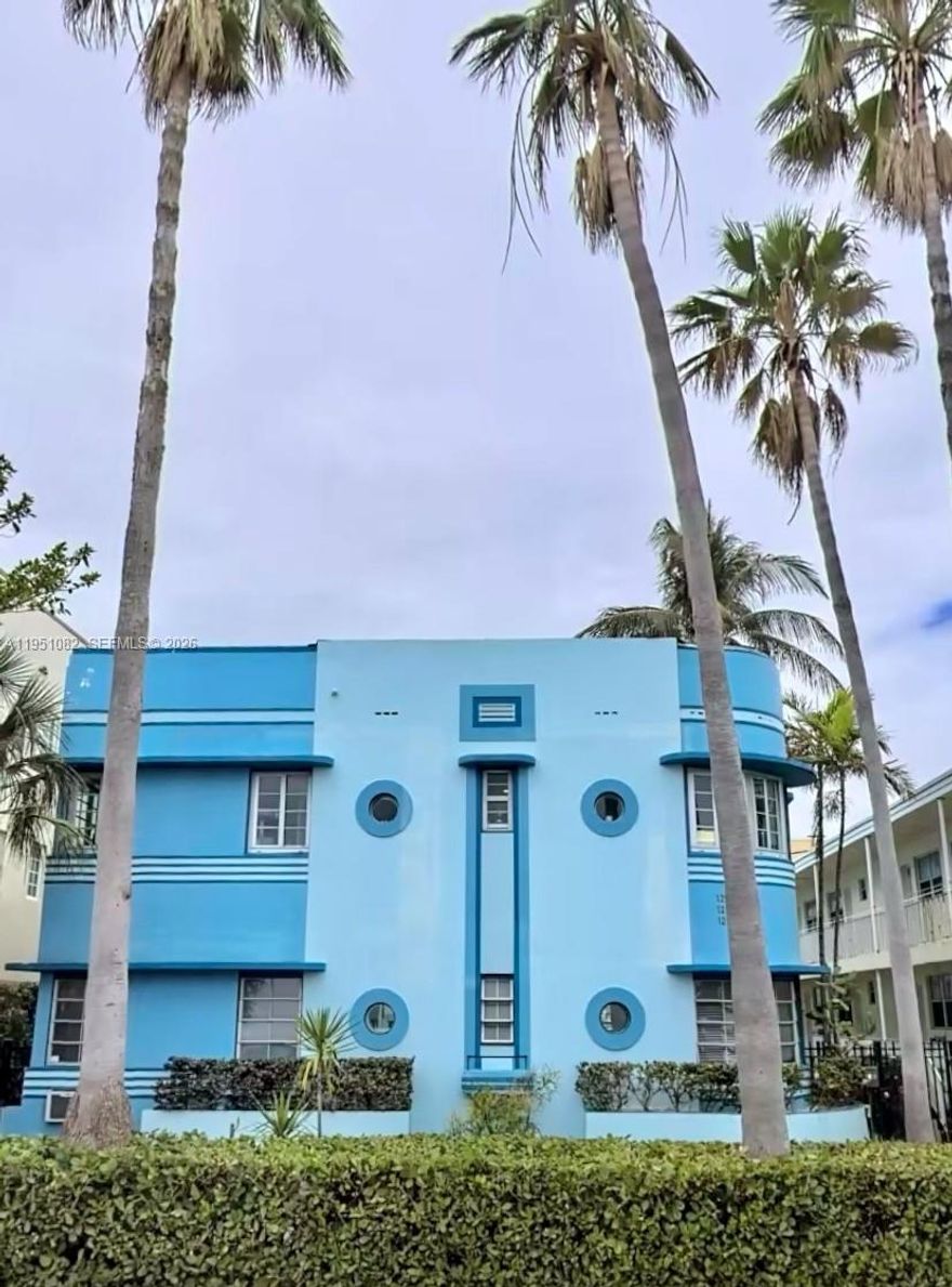 Live steps from the sand in the heart of South Beach. This charming residence at 1250 Collins Ave offers the perfect blend of classic Miami Beach character and everyday convenience. Located just one block from the ocean, Unit #3 features a bright, open layout with plenty of natural light, high ceilings, and timeless details that give the space a warm, inviting feel.