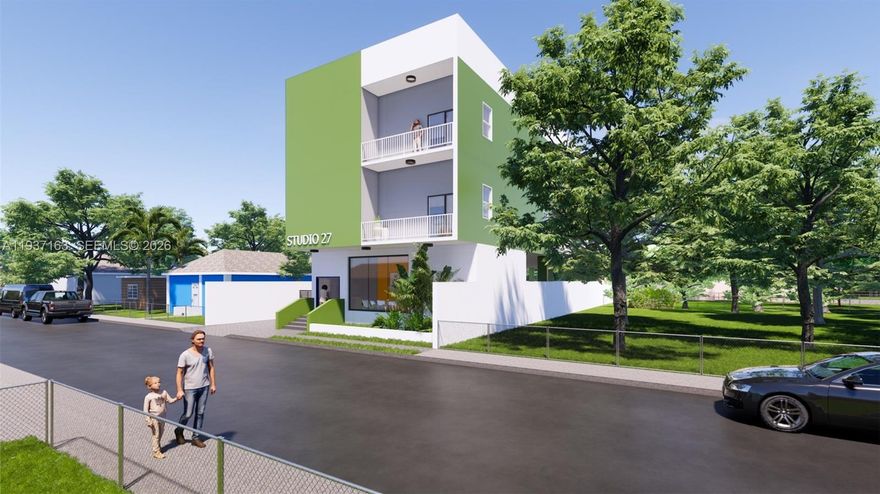 Land zoned for multifamily and Plans for 8 unit multifamily apartment building. Ideal location, almost completely approved for construction. Please refer to renderings , serious inquiries only .