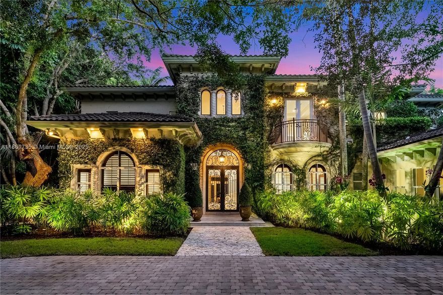 Nestled on a highly sought-after, quiet street in Ponce Davis, this privately gated mediterranean estate sits on a 29,403 SF lot with 6 bedrooms and 5 baths boasting 7,251 SF total. Surrounded by lush landscaping, equipped with top of the line appliances, electric fireplace, generator, exterior lighting, surround sound system, plenty of outdoor space, a spa- with two over sized 10 foot deep heated pool with a fountain feature and a 2 car garage.