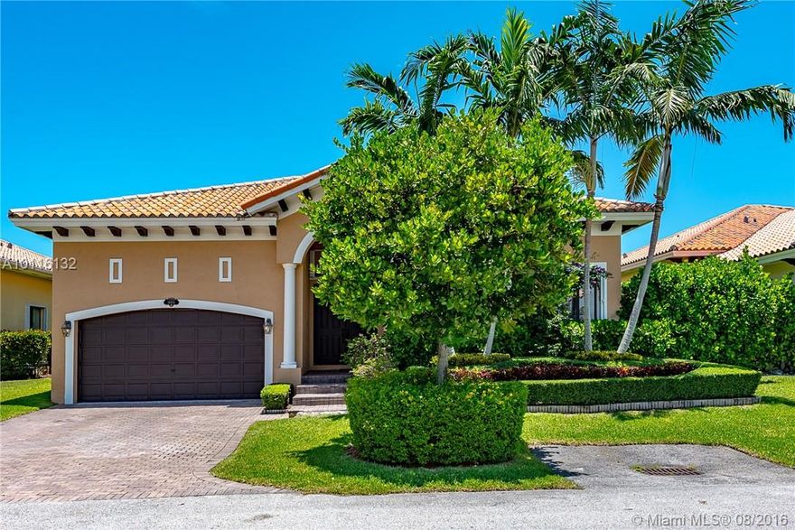 Beautiful 4 bedroom and 3 1/2 bath Bergamo model home with volume ceilings, located in the upscale gated community of Cutler Cay.  Accordion shutters, hurricane reinforced garage door, custom closet organizers centrally monitored alarm with motion sensors and glass breakage detectors for enhanced security, remodeled bathrooms, stainless steel appliances, granite counter tops, formal dinning room, open kitchen with cozy breakfast area.  24/7 guard gated entry and security patrols.