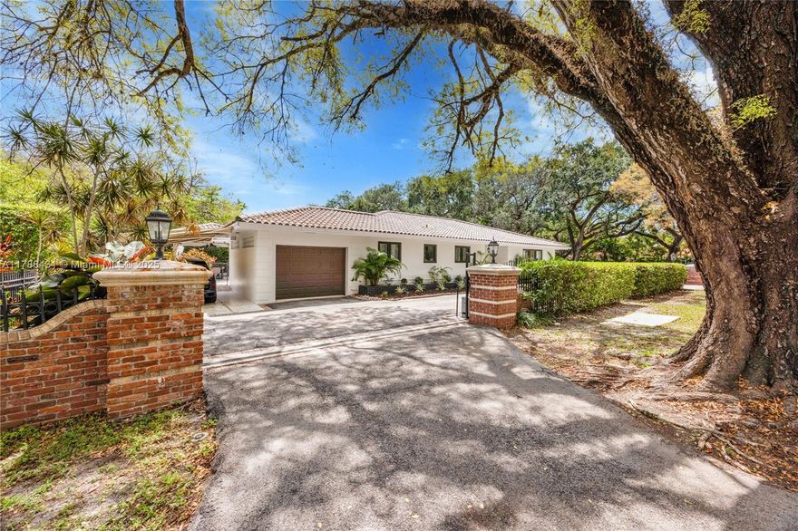 Located in the scenic heart of Coral Gables, this 4 bedroom, 3 bathroom home presents the perfect opportunity to buy or rent in the City Beautiful! A foyer entry welcomes you to the spacious 3,632 adjusted square foot home with spacious formal living and dining rooms, family room with access to the pool and patio area, and kitchen with stainless steel appliances and abundant work space. 4 bedrooms include 2 possible primary suites, one of which is very private, while the other is adjacent to the other rooms.  Outside there is a large pool and patio are with a huge covered area that is perfect for entertaining.  There is new impact glass throughout, laundry room, 1 car garage, all on a wonderfully-situated 14,000 square foot lot.