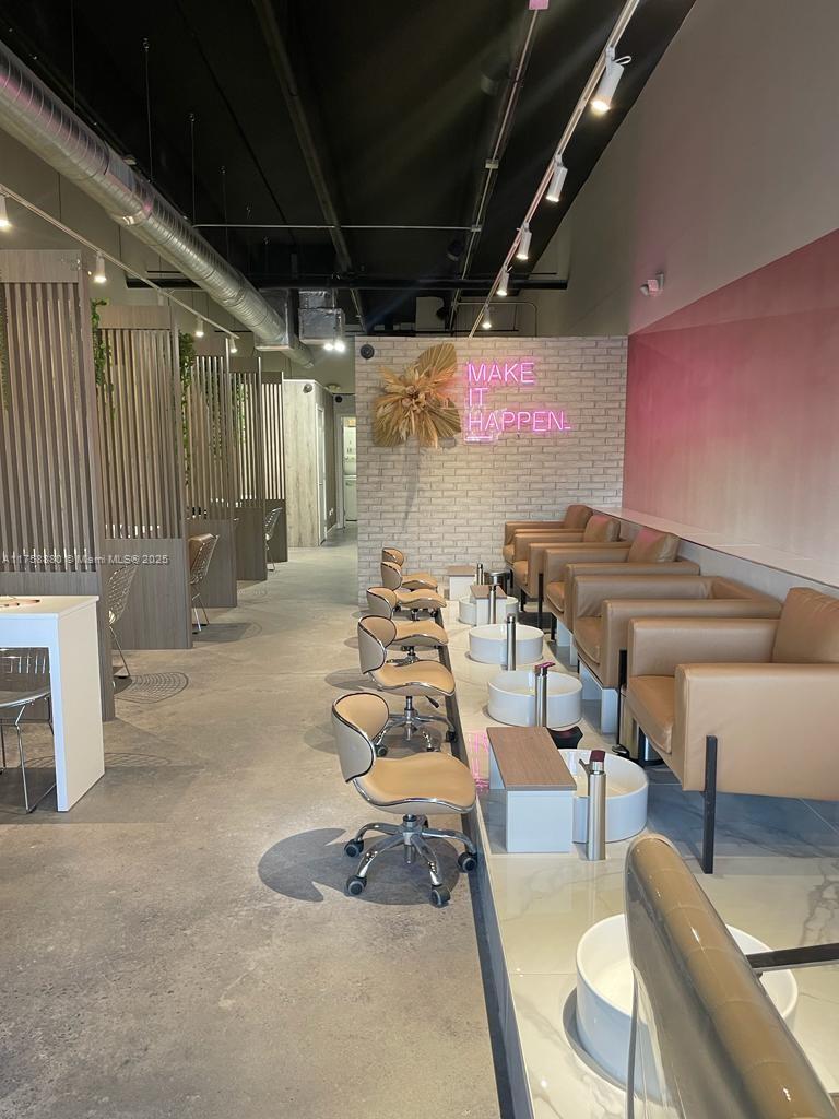 This exceptional opportunity is tailor-made for ambitious entrepreneurs seeking to establish themselves in the
thriving wellness industry. The well-established nail boutique is strategically located in a prime area, ensuring
exceptional accessibility for potential clients. The spa boasts two fully equipped cabins offering extensive
services, including facial treatments. Moreover, the business features a dedicated space for nail services,
complete with eight manicure stations, five pedicure stations, and two barber stations, creating a luxurious and inviting atmosphere for clients. It utilizes top-of-the-line products and a highly trained, experienced staff
dedicated to outstanding customer service.