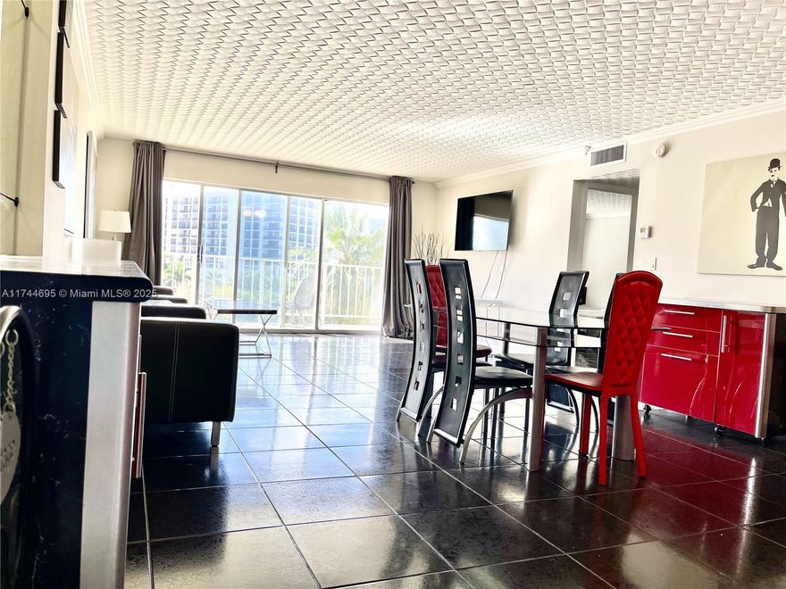 Welcome to Marbella Towers Condo in Sunny Isles Beach, where everything is within walking distance! Beautiful Beach across the street, super markets, stores, restaurants and much more... perfect 1 Bedroom 1.1 bathroom Condo is all ready and furnished. Modern Red  Kitchen and clean unit throughout.