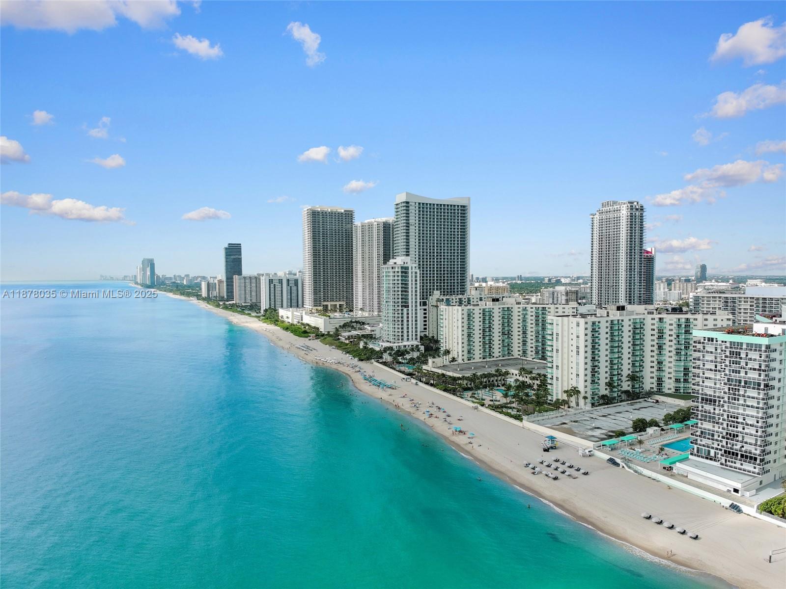 Welcome to this beautifully maintained 1-bed 1.5-bath condo at the Sea Air Towers, offering the perfect blend of comfort and coastal charm. The spacious unit features an open living-dining area, bright kitchen, primary suite with a walk-in closet and en-suite bath. The additional half bath adds convenience for guests. The balcony offers both ocean and Intracoastal views, creating a serene backdrop for everyday living. Located in a full-service building with direct beach access, a resort-style pool, fitness center, and 24-hour security, this residence offers the ultimate South Florida lifestyle. Just minutes from the Hollywood Boardwalk, top dining, shopping, and entertainment, this condo is ideal as a primary home, vacation retreat, or investment property (rentable 12 times a year).