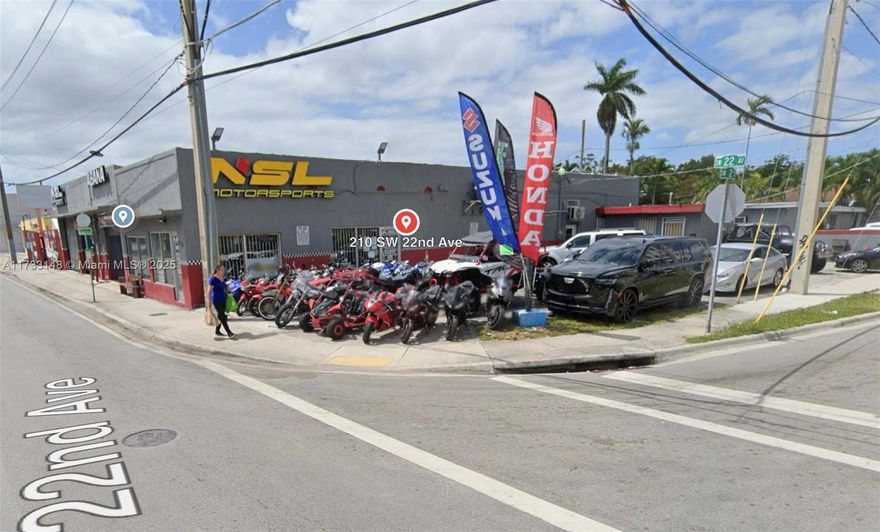 Multi-use building.  Commercial space currently used as motorcycle/motorsports shop.  Tenant is currently paying $1,750. a month.  Commercial side has its own electrical metere.  Plus three efficiencies with one electrical meter. #1 pays $900, #2 pays $900 and #3 pays $425.  FPL is $400. monthly and water is $350. There are no active leases.  Please do not disturb the Tenants.