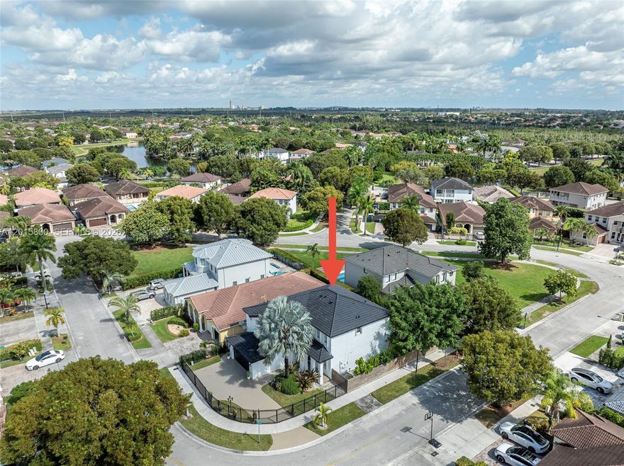 Discover the beauty of South Florida living in this stunning 2004 Mediterranean pool home, privately tucked away on a rare corner lot beside a peaceful private park. Fully remodeled with timeless elegance & modern comfort in mind, this exceptional residence offers the perfect blend of luxury, serenity & everyday functionality. Featuring 4BR & 3.5BA, home offers spacious living, dining and family rooms designed for both intimate family moments and unforgettable gatherings. At the heart of the home, the gourmet kitchen with stainless steel appliances and smart-home features flows effortlessly into the main living spaces, creating a warm and inviting atmosphere filled with natural light. Escape to the tranquil primary suite, your own private retreat complete with a balcony overlooking the tropical surroundings and a spa-inspired bath featuring dual vanities, dual toilets, Jacuzzi tub and spacious walk-in shower designed for relaxation after a long day. Enjoy a tropical backyard oasis with sparkling pool and spa, paver patio and room for boat, making it perfect for entertaining, weekend barbecues, or simply enjoying peaceful evenings under the stars. Additional features 2CG, laundry room, fresh paint, newer A/C systems for added comfort and peace of mind. Best of all, there is no HOA, located near top-rated schools, Florida’s Turnpike, Miami Int'l Airport, Downtown Miami & beaches. With only four homes on this quiet block, opportunities like this are truly rare.  A must see!