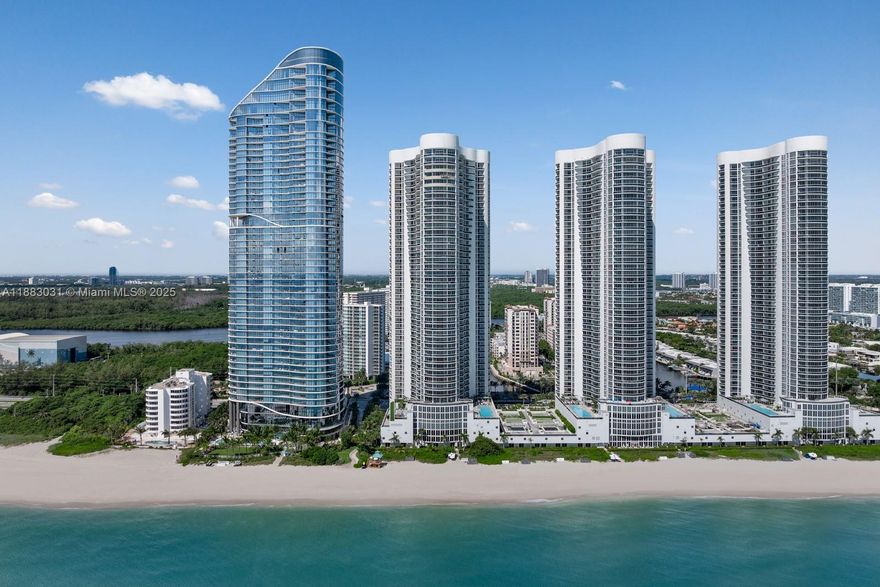 Located directly on the pristine shores of Sunny Isles, this 2 bed + oversized den w/en-suite bath, 3 bath residence in the coveted 07 line at Trump Tower III is thoughtfully crafted with contemporary finishes and high-end fixtures. Floor-to-ceiling windows, 11-ft ceilings, and a private elevator foyer open to expansive ocean, intracoastal, and downtown Miami views. The open-concept kitchen boasts custom cabinetry, new European appliances, and a built-in bar with wine fridge, while spa-inspired baths feature floating vanities, Toto toilets, and glass showers. Residents enjoy beach access with full service and chairs, heated pool, seaside restaurant with room service, spa, fitness center, clubroom, concierge, and valet. A sanctuary where modern design meets effortless beachfront living.