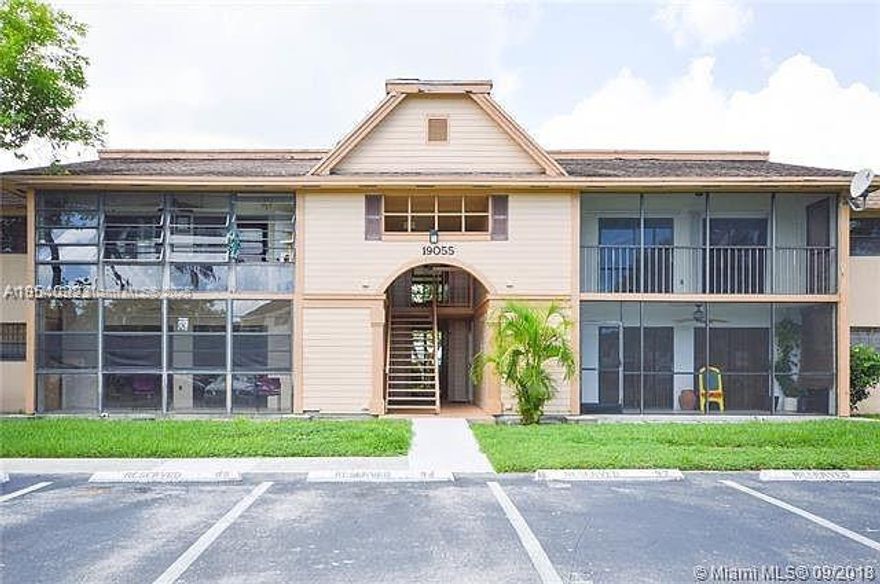 Freshly painted with new appliances, wood floors. Gated community across the street from park, Gated community. 3 spacious rooms and 2 bathrooms. Very spacious laundry and screened balcony. First floor apartment. Great Schools. Continently located.