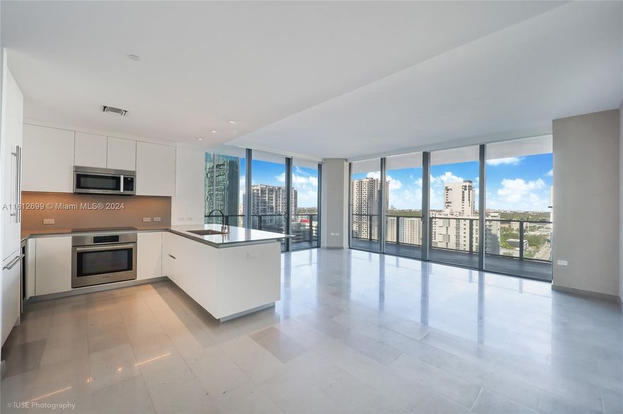 Luxury residential corner condo located in the heart of Brickell. 3 Bedrooms, 3.5 bathrooms. 2 Assigned Parking. Fully finished closets in all bedrooms.Window treatments all over the apartment. Modern Italian Kitchen Cabinet. Premium Appliances package. Quartz stone countertops and backsplash. Imported Marble floors. State of the art fitness center. Onsite personal trainer. Children playroom and outdoor playground. Resident cafe. Barbecue Grills. Heated lap and social pools with two heated spas. Cafe services. Artfully integrated into master planned Brickell
City Center.