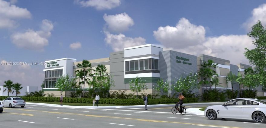 Beautifully and professionally designed by an experienced self-storage developer / operator.
Site plan approved - Ready to obtain permits.
3 story, 759 units.
Gross building area - 98,857 sf, Unit leasable - 73,820 sf, Average unite size - 97.26 sf.
Excellent visibility - Approximately 290' of Gun Club Rd frontage.
Gun Club Rd left turn lane access.
Additional access from South Military Trail and pylon signage.
AADT, Signalized intersection of South Military Trail and Jog Rd - 46,000, Southern Blvd at South Military Trail - 72,000.
Asking price reduced $800,000. Owner wants to negotiate and sell!