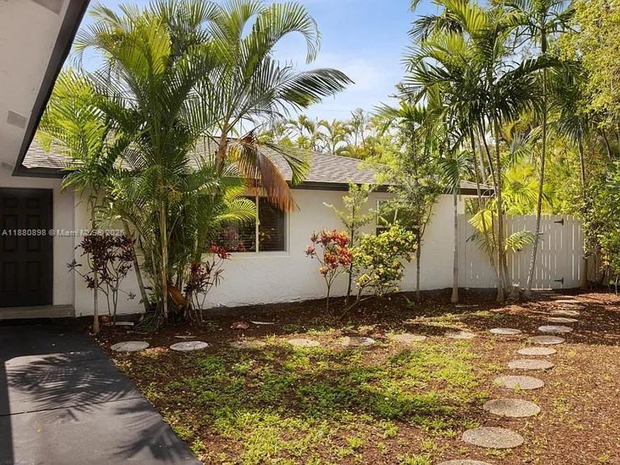 COMPLETELY REMODELED in 2022. MOVE IN READY! This stunning 4-bedroom, 2-bath home with 1,618 sq. ft. of living space, fully upgraded in 2022, no detail was overlooked: Hurricane impact windows and doors for peace of mind. New flooring, baseboards, interior & exterior paint, bathrooms, lighting, and a luxury kitchen with solid wood soft-close cabinets and quartz countertops. Enjoy high-end Samsung black stainless steel appliances, newer AC, water heater, garage door & motor, and a sparkling pool with new Diamond Brite, new tiles, and travertine deck. 2018 Shingle Roof. Added fencing ensures privacy in a quiet, friendly neighborhood.