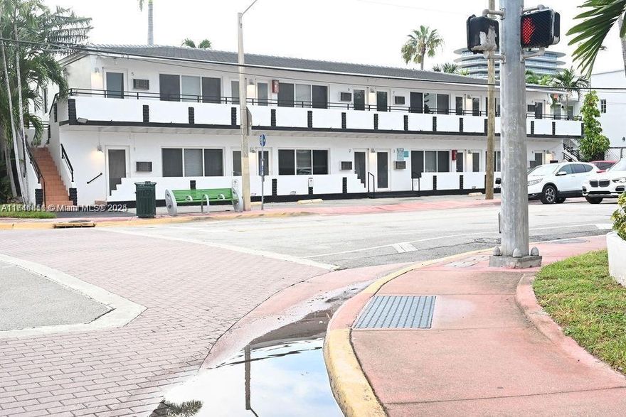 This fantastic 2-story corner building, just steps from the 36-acre North Beach Oceanside Park and the beach, presents a prime investment opportunity. The property features eight one-bedroom, one-bathroom apartments, each with a new kitchen equipped with granite countertops and stainless steel appliances, waterproof flooring, and modern fixtures. Residents will enjoy ample living space, including room for dining, a walk-in closet, and a contemporary bathroom. Additional amenities include five parking spaces, on-site laundry, and impact-resistant windows and doors. Conveniently located near Mater Beach Academy, 87 Park, and Surfside, this building offers great potential in a sought-after area.