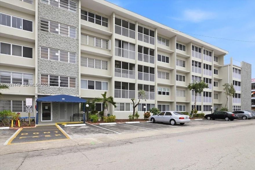Beautiful and spacious apartment for sale in Hallandale Beach. Prime location in the area. This bright corner unit features 2 bedrooms and 2 bathrooms with a very spacious layout. Quiet unit with no direct neighboring noise due to its desirable location. Impact windows. Tile flooring throughout. Building amenities include a laundry room on each floor, extra storage space, swimming pool, clubhouse, and more. Cable and water are included in the maintenance fee.
The building is financially solid and maintains reserves, providing added peace of mind. 
 Situated in an active and well-kept 55+ community. Conveniently located just minutes from Gulfstream Park casino and racetrack, the beach, Aventura Mall, and only 15 minutes from Fort Lauderdale Airport.