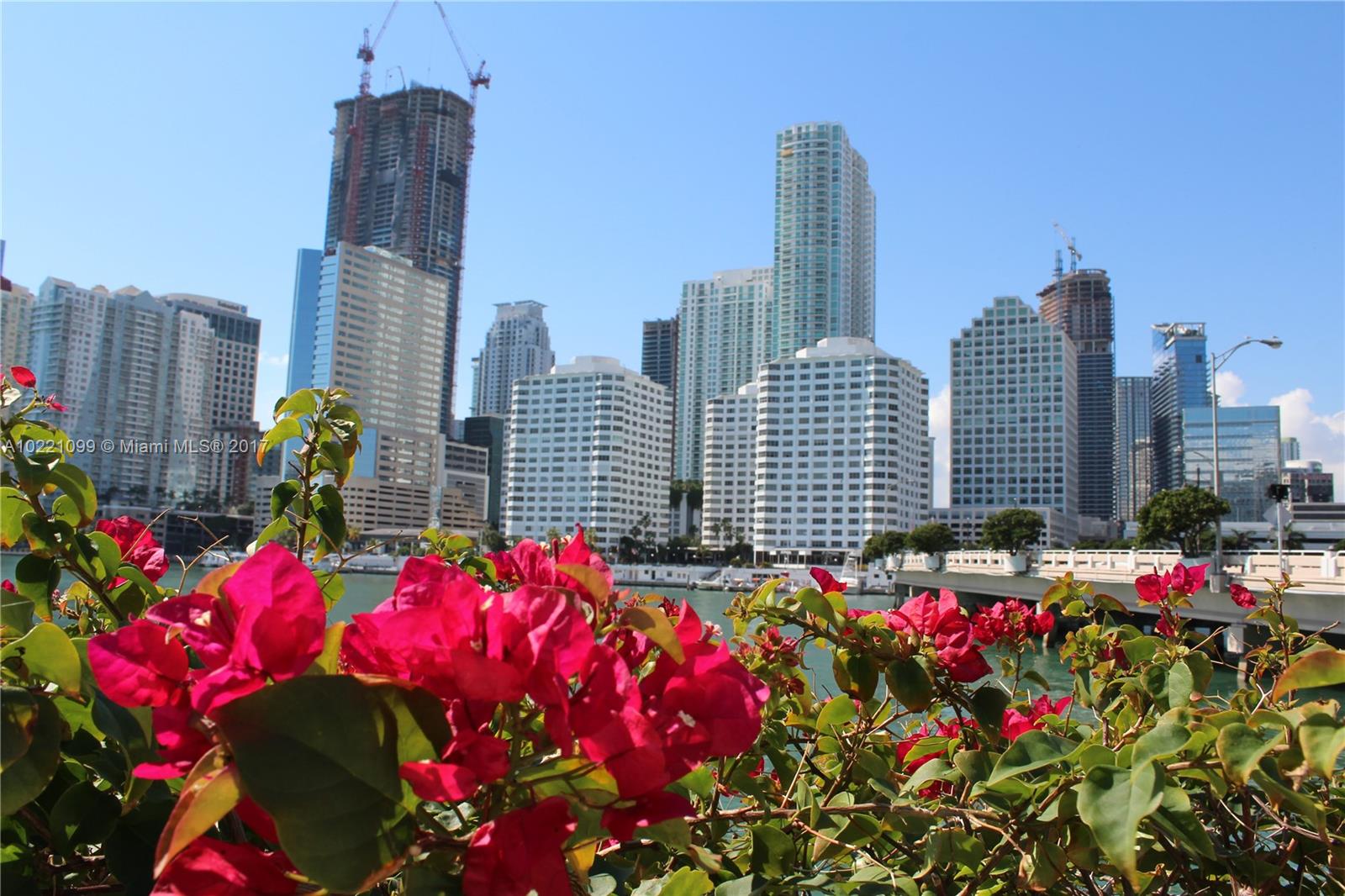 Great location in the heart of the business district, walking distance to luxury shopping, and great restaurants! 16th floor studio with panoramic views of Biscayne Bay. Close to Beaches, Coconut Grove, and Midtown. Rent includes power and water, 1 parking space. Bldg amenities include, gym, 2 Olympic pools, 2 Jacuzzis, also in the building you have the convenience of 4 restaurants, beauty salon, shopping and convenient store.