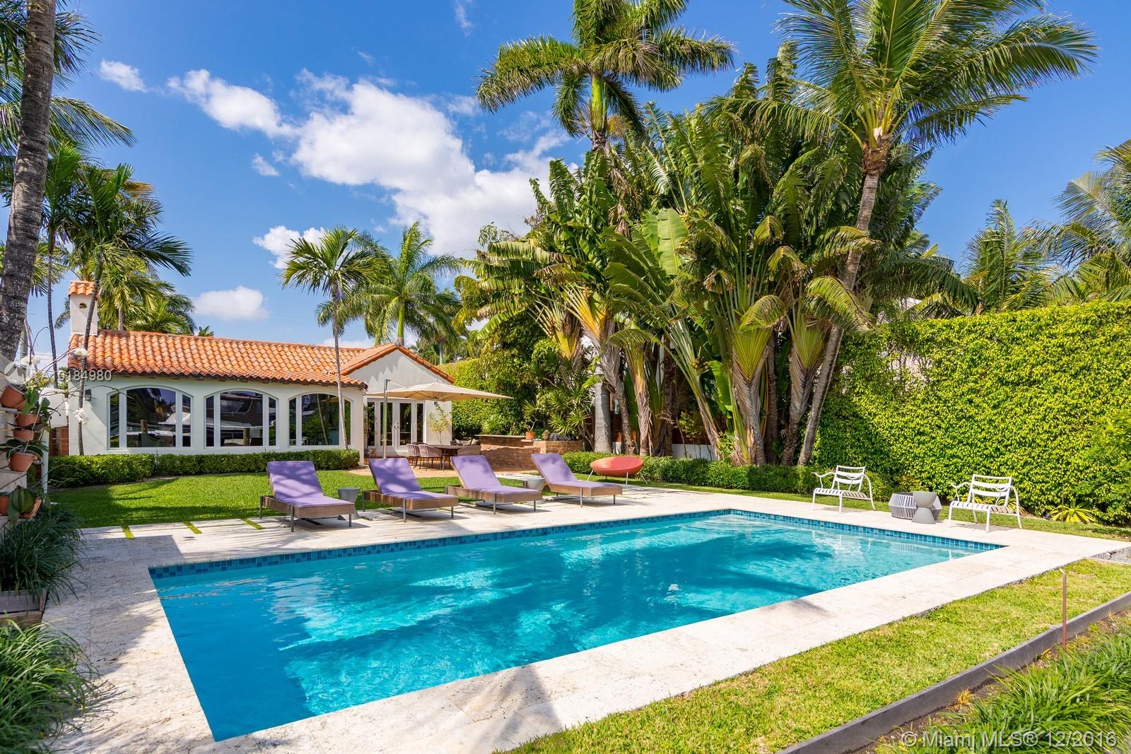 Mediterranean meets Modern at this waterfront home on prestigious Di Lido Island. Its layout sets for the ideal entertaining living space with magnificent water views over the private pool & lushly landscaped yard. Completely remodeled in 2014 to include impact glass, wood flooring, new plumbing/electric systems, custom made master bath & walk-in closet & a climate controlled garage. Listed at appraised value for a quick sale.