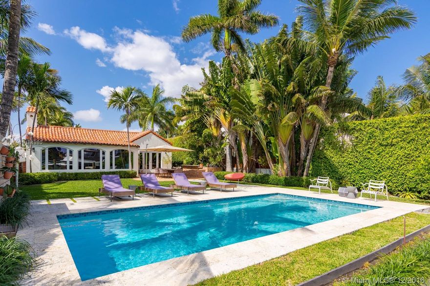 Mediterranean meets Modern at this waterfront home on prestigious Di Lido Island. Its layout sets for the ideal entertaining living space with magnificent water views over the private pool & lushly landscaped yard. Completely remodeled in 2014 to include impact glass, wood flooring, new plumbing/electric systems, custom made master bath & walk-in closet & a climate controlled garage. Listed at appraised value for a quick sale.