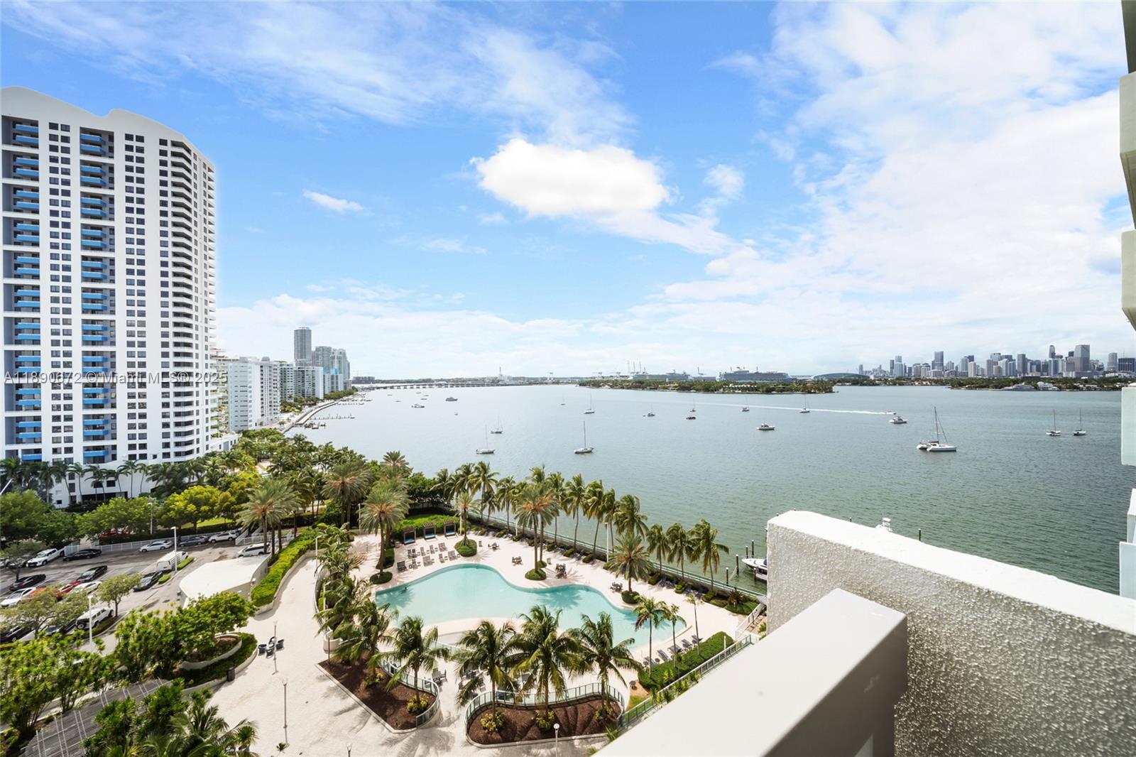 Incredible views overlooking the Pool area, Bay and the Miami Skyline from Unit 1228S at the Flamingo South. This spacious 2-bedroom, 2-bathroom residence spans 1,072 square feet, offering stunning bayfront views. W/D in the unit. Luxurious amenities include a heated pool, well equipped gym, basketball court, and billiards room. Benefit from a doorman, valet parking, and a garage for seamless living. Enjoy a marina and barbecue area, perfect for waterfront relaxation. This pet-friendly highrise ensures a sophisticated lifestyle with every convenience at your fingertips. Short term rentals allowed with a 30-day minimum lease