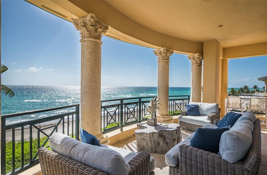 Highly sought after and rarely available northeast corner oceanfront villa has it all. Professionally decorated with all the finest finishes. This 3,400sf 4 bed/4 bath villa has unobstructed ocean views throughout. North Beach Park is located directly to the north, providing the ultimate privacy. Gourmet kitchen with all the top appliances including the 48" gas range, Sub Zero fridge, Miele Nespresso machine and much more! Marble and wood flooring throughout. All bedrooms have en-suite bathrooms. 10'-12' ceilings. Spacious master suite with 2 master bathrooms. LED lighting. Surround sound throughout. Enjoy the spectacular sunrises from your oversized patio equipped with a summer kitchen and plenty of room to relax. Private 2-car garage w/ organizer system and epoxy finished floor.