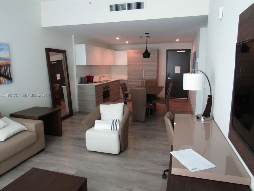Awesome Location, perfect for investors with daily, weekly or monthly rentals. Modern and stylish fully furnished with Italian leather couch and chairs, comfortable bed queen size bed with superior mattresses, European design kitchen and cabinetry and appliances, quartz counter tops in the kitchen and bathrooms with spacious showers, vanities and towel services, including bathroom robes. Enjoy all around water views from the infinity pool located at the roof, bar, restaurants on site, gourmet coffee shop, rooftop bar & grill, stores and more. Complimentary valet parking and pet friendly. Promenade in Hollywood Beach features free concerts, lots of stores. 
THE HOTEL PROGRAM.