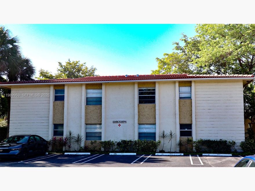 Investor-friendly opportunity in Coral Springs. Spacious 2/2 condo with tile flooring throughout, freshly painted interior, washer/dryer inside unit, walking closet in primary bedroom, and ample natural light.
Leased through May 2027 to a reliable tenant paying $1,800/month, providing immediate and stable income. New A/C installed February 2026. Low HOA with fast approval process. Building has completed 40-year inspection. Conveniently located near A+ schools, shopping, dining, major highways, and just minutes to the beach. Turnkey investment in a high-demand rental area.