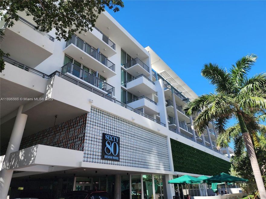 NO HOTEL PROGRAM- OWNER FINANCING AVALIABLE - OPERATE IT INDEPENDENTLY-  Prime location in Miami Beach. Sixty 80 Design offers a Rooftop Pool, Sun Deck, Fitness center, beach access and service, amazing intercostal views from the balcony and much more! GREAT PRIVATE TERRACE.JUST ACROSS THE STREET FROM THE BEACH, Near eateries and shops.  Great investment opportunity!!! CLOSE TO PUBLIC TRANSPORT, 100% WALKABLE AND SAFE AREA.   EXCITING LOCATION NEAR EVERYTHING.WASHER & DRYER IN UNIT. STARBUCKS IN LOBBY. 
UNIT IS ONE OF THE FEW OUTSIDE THE HOTEL PROOGRAM GIVING THE OWNER THE POSSIBILITY IF RENTING  INDEPENDENTLY FROM THE HOTEL . NO LIMITATIONS FOR PRIVATE USE. EJOY IT WIHTOUT RESTRICTIONS AND WHEN NOT USED GENERATE A STEADY AND HEALTHY INCOME.
