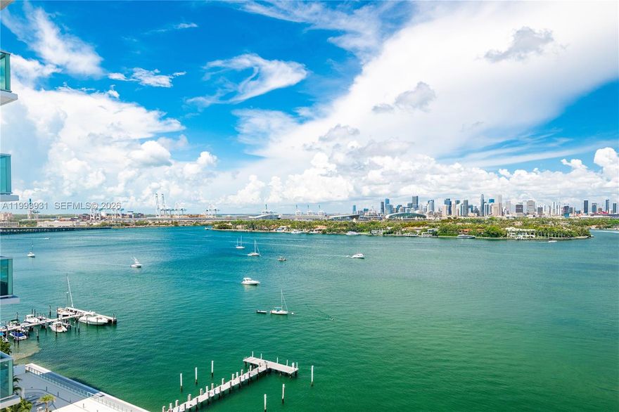 Great Views of Bay  and Ocean on this hi floor Corner Unit with Balcony . Experience resort-style living in this stunning 1-bedroom, 1-bathroom Corner Unit residence at the iconic Mondrian South Beach, located at 1100 West Avenue. Perched on the 14th floor, Unit 1427 offers sweeping sunset and skyline views over Miami Beach and Downtown Miami.This fully furnished turnkey unit features a spacious layout, floor-to-ceiling windows, sleek modern finishes, a kitchenette, and a spa-style bathroom. Enjoy flexible ownership with no rental restrictions, making it ideal for short-term rentals or personal use. As a resident or guest, enjoy 5-star amenities including: • Bayfront pool with cabanas and poolside service • Full-service spa and fitness center • Indoor-outdoor restaurant and bar • 24-hour concierge and valet • Private marina access