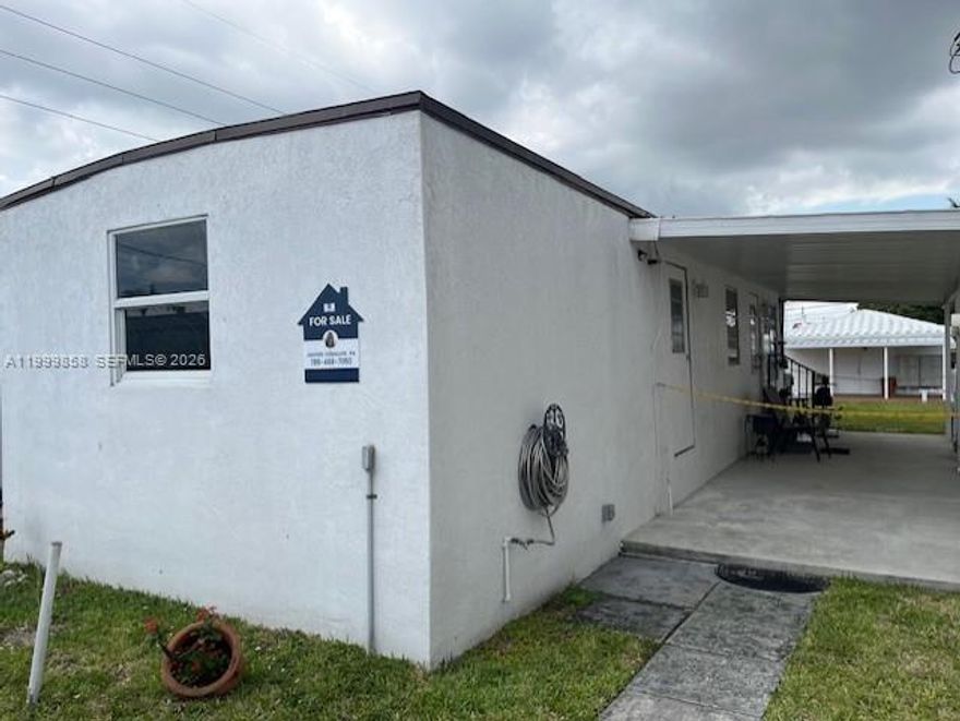 LAND NOT INCLUDED, Sale is for trailer home only. Must be owner occupied, no pets, no kids, and complete background check. Own your own trailer home in the middle of Hialeah! This trailer home, in Lot 5, includes 2 bedrooms, 1 bathroom, kitchen, dining-living room, and open porch. Monthly trailer park fee includes water, sewer, trash and lawn maintenance, exempt for scrubs and plants around trailer. See trailer park rules and regulations attached. Buyer to verify all information.