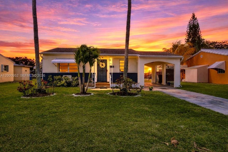 This well-maintained family home offers comfort, flexibility, and endless potential. Featuring a newer kitchen and updated bathrooms, the property has been lovingly cared for and is move-in ready. A standout feature is the spacious rear room with its own private entrance and full bathroom, offering the potential to easily create an in-law suite by simply adding a wall. This versatile space could also serve as a home office, playroom, guest quarters, or studio-style setup with income-producing potential. The front yard provides ample parking, including a covered carport, while the expansive backyard includes additional storage areas and plenty of room for an RV, boat, or extra vehicles. Conveniently located just off I-95, this home is minutes from the beach, shopping, dining, and more.